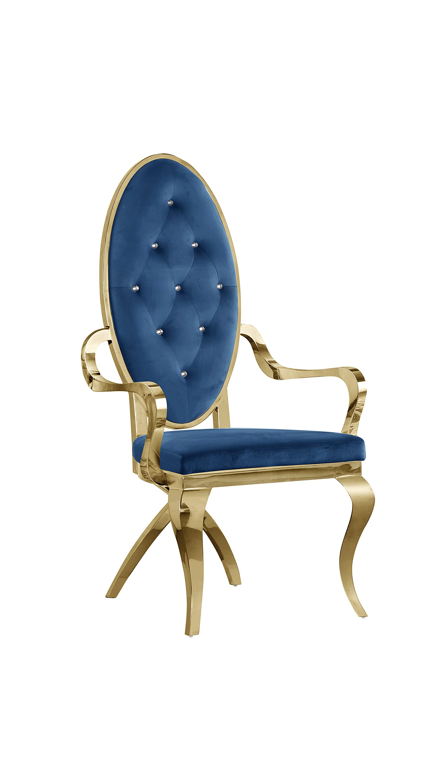 Furniture Sc84 Side Chairs (Set Of 2), Navy Blue