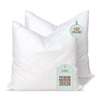 Pillowflex Set of 2 (30x30) Premium Polyester Pillow Inserts - European Square Pillow Forms, Machine Washable, Sham Pillow Inser