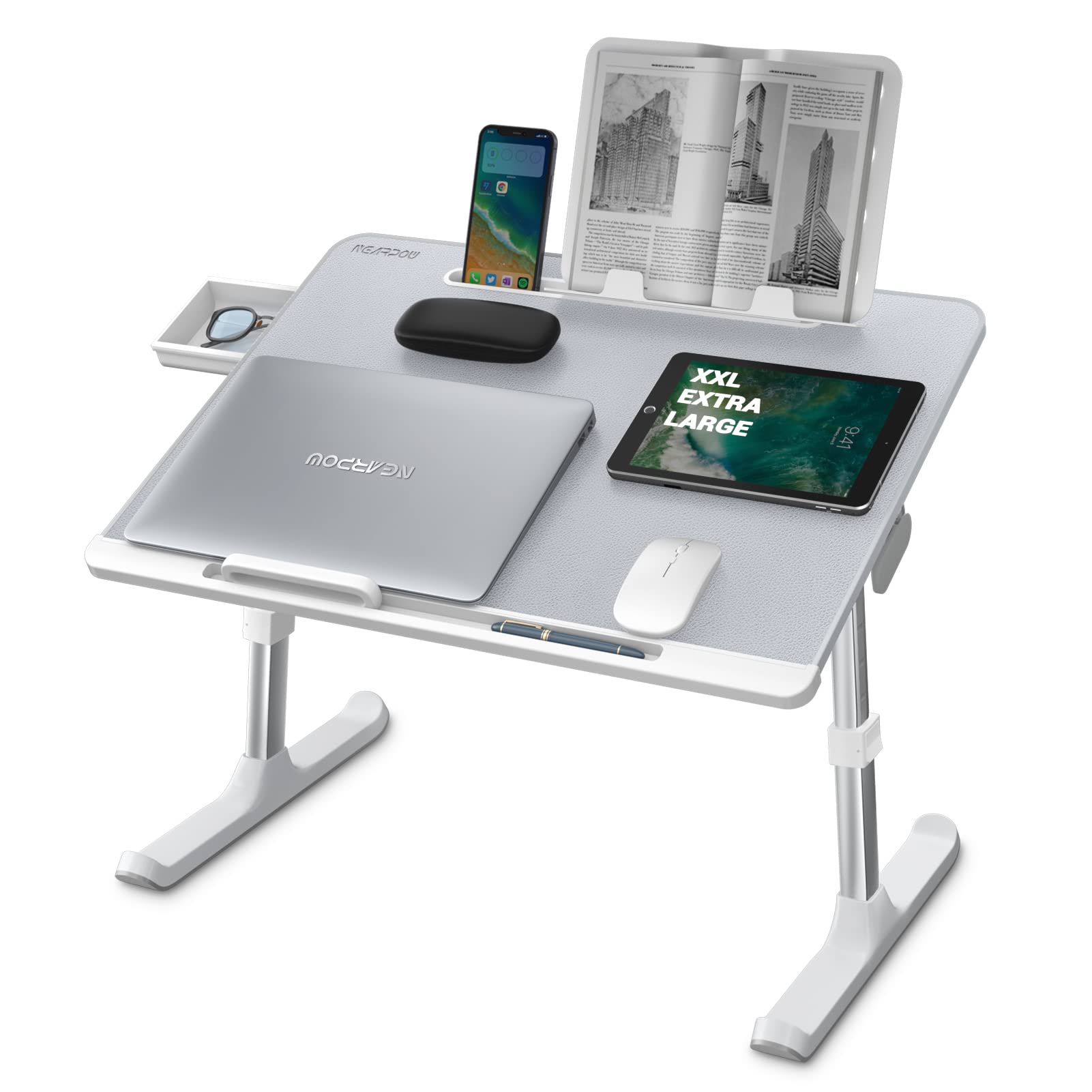 Laptop Desk For Bed, Nearpow Xxl Bed Table Bed Desk For Laptop And Writing, Adjustable Computer Tray Laptop Stand For Bed Or Sof