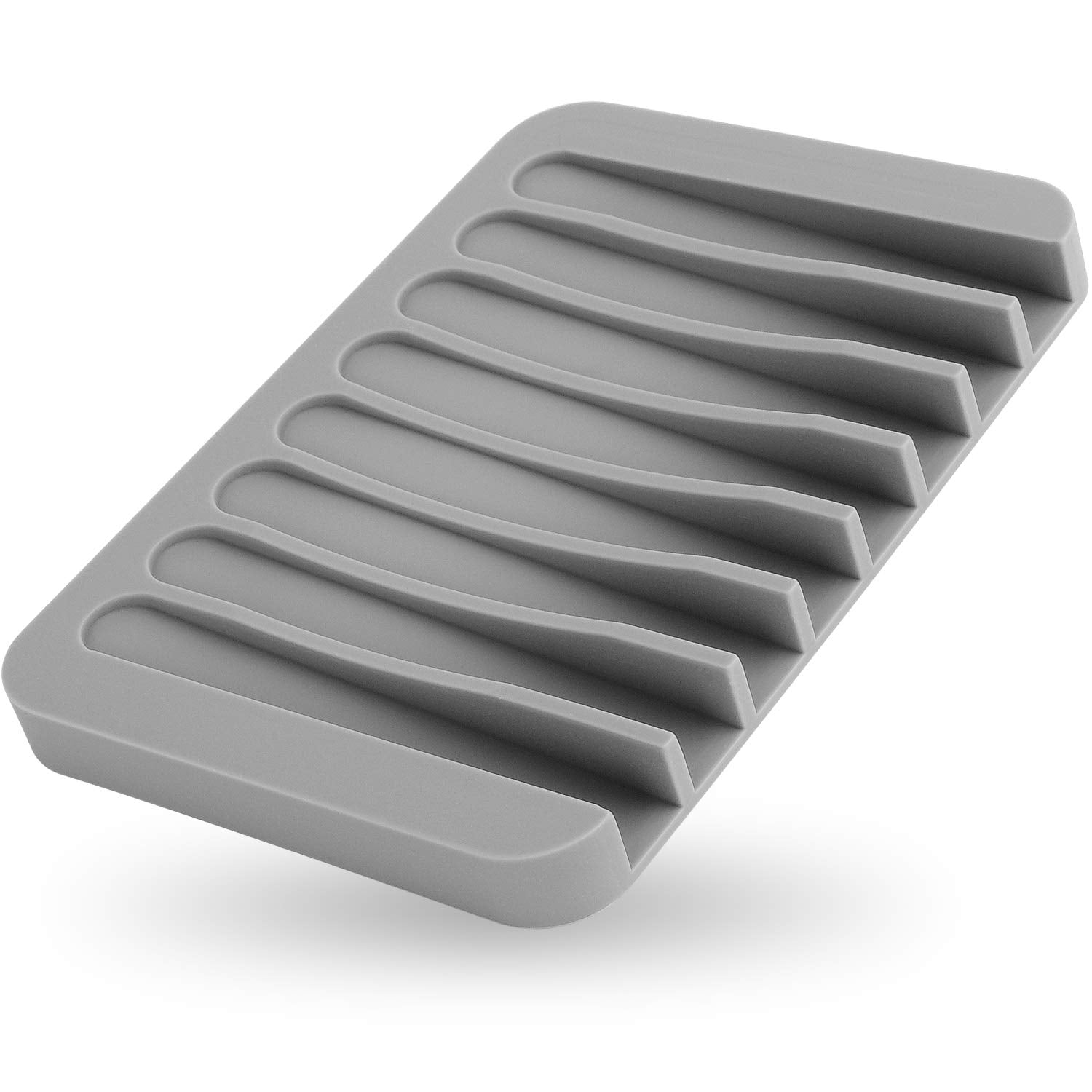 Anwenk Soap Dish for Shower Waterfall Soap Holder Soap Tray Soap Saver Drainer Flexible Silicone for Shower/Bathroom/Kitchen/Cou