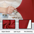 Babenest Spandex Folding Chair Covers Upgraded Universal Stretch Washable Fitted Chair Slipcovers Protector For Wedding, Holidays, Banquet, Party, Celebration (30, Red)