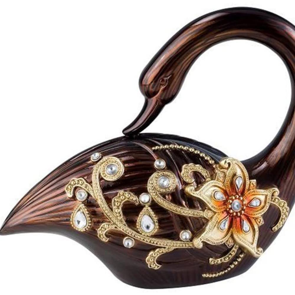 HomeRoots 10' Bronze and Gold Polyresin Dove Statue Sculpture