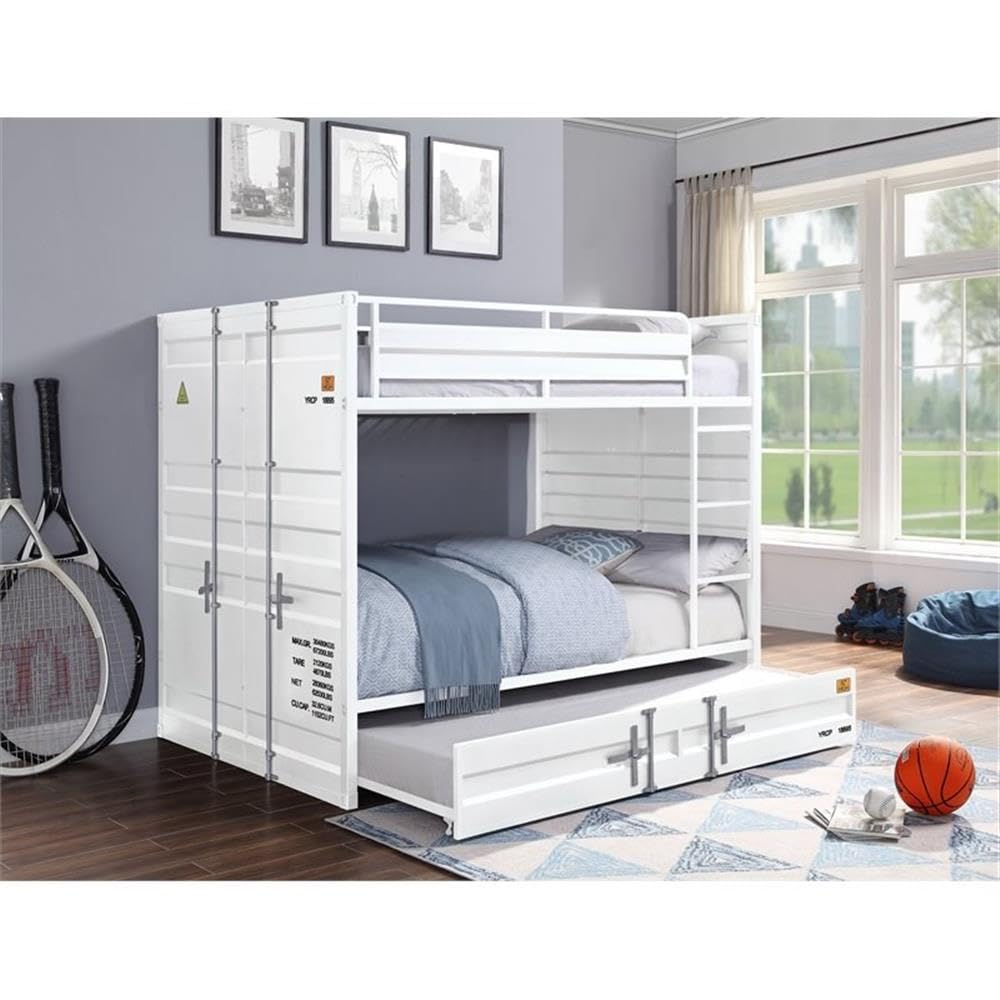 Acme Cargo Full Over Full Bunk Bed In White