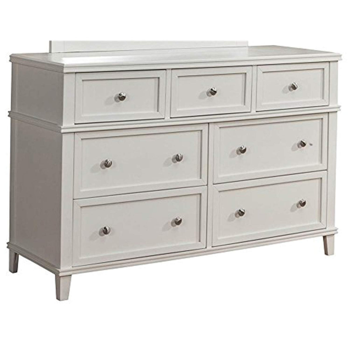 Alpine Furniture Potter 7 Drawer Wood Dresser In White