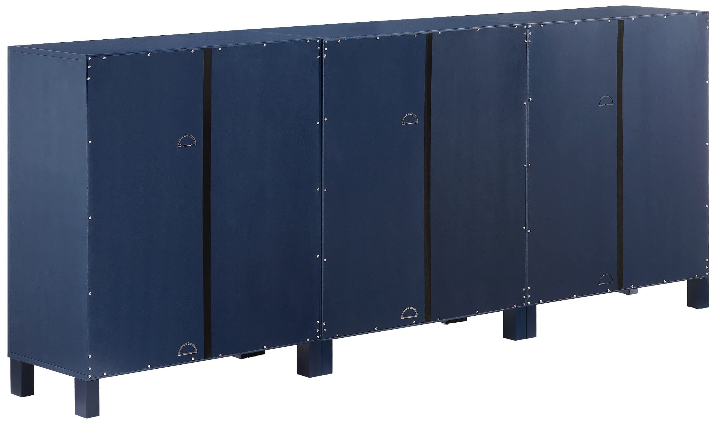 Crosley Furniture Cassai 3-Piece Entertainment Center Tv Stand, Media Console, Vinyl Record Storage, Navy