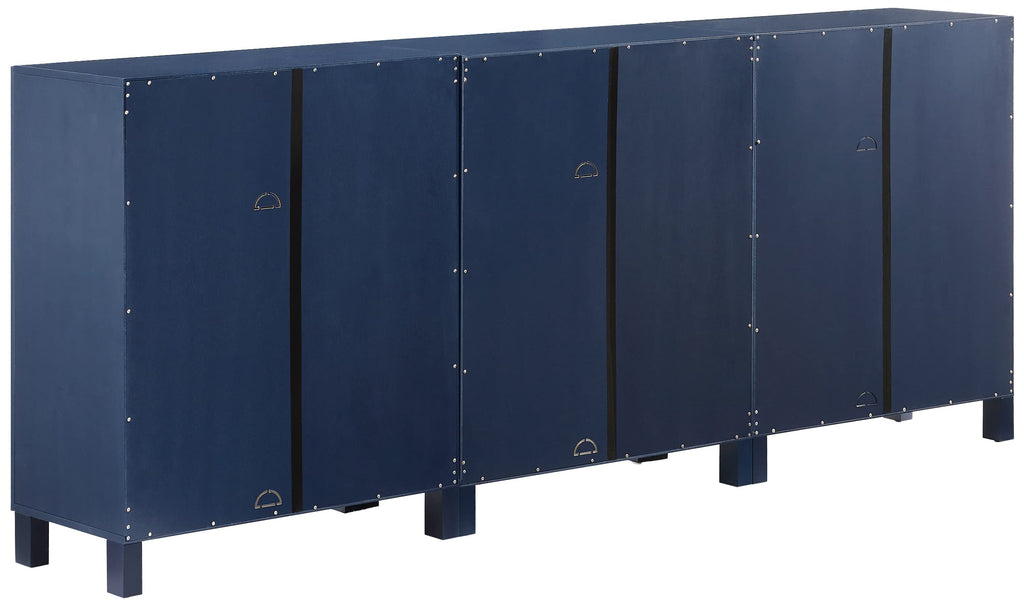 Crosley Furniture Cassai 3-Piece Entertainment Center Tv Stand, Media Console, Vinyl Record Storage, Navy