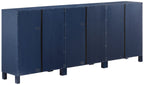 Crosley Furniture Cassai 3-Piece Entertainment Center Tv Stand, Media Console, Vinyl Record Storage, Navy
