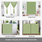 Muamar 2Pcs Self Adhesive Curtains For Small Window,Curtains For Bathroom,Short Curtains Door Curtains For Door Window,Rv Curtai