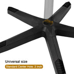 Frassie 28 Black Nylon Gaming Chair Base Replacement with 5 Casters - Heavy Duty Office Chair Base Part