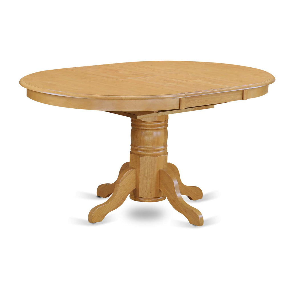 East West Furniture Avon7-Oak-W 7 Pckitchen Table Set - Dinette Table And 6 Dining Chairs