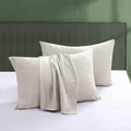 100% Egyptian Cotton Pillow Protectors Set of 4, 600 Thread Count Standard Bed Pillow Cases with Zipper, Sateen Weave Cooling Pi