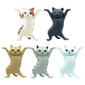 Athand Cute Gifts Desk Decor Funny Office Decor Cute Pen Holder Funny Office Desk Decor Kawaii Dancing Cat (5 Cats Set)