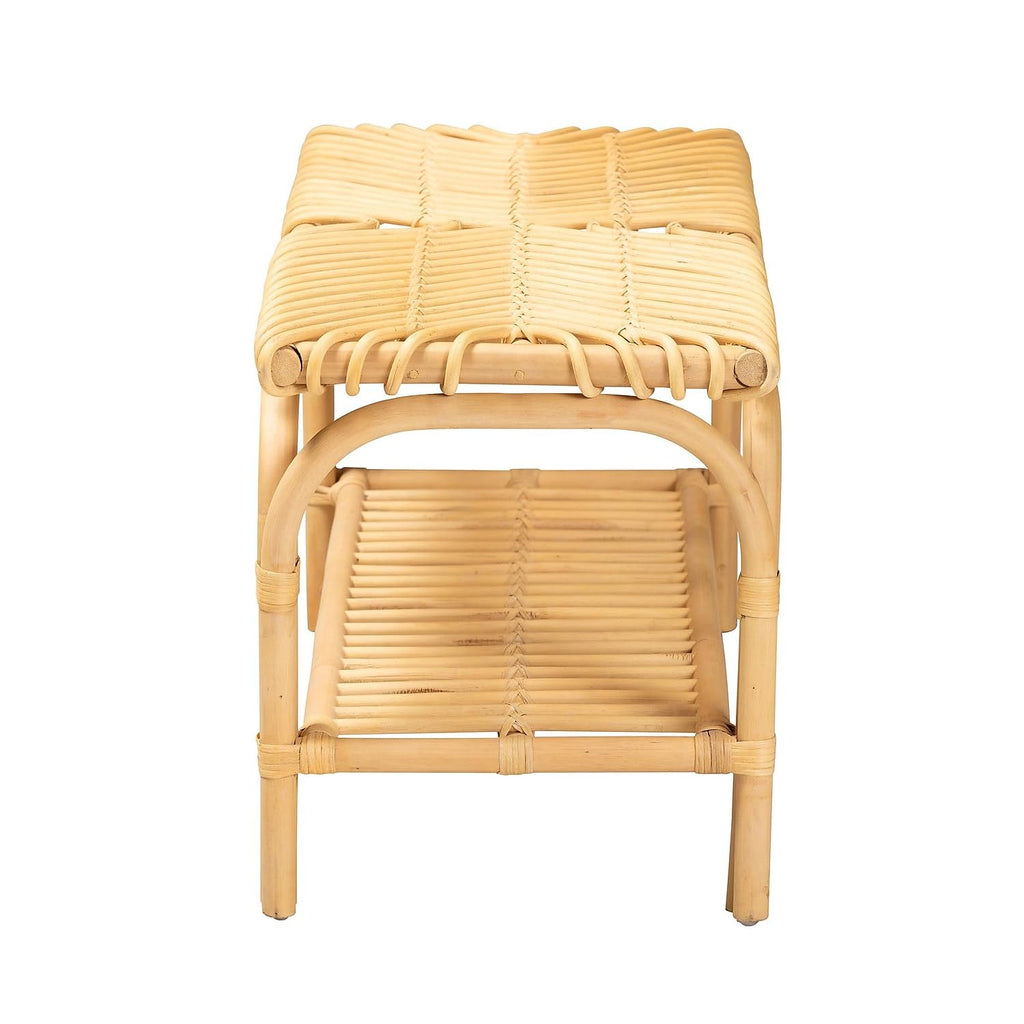 Baxton Studio Himari Rattan Bench, Natural Brown (233-13164-HiT)