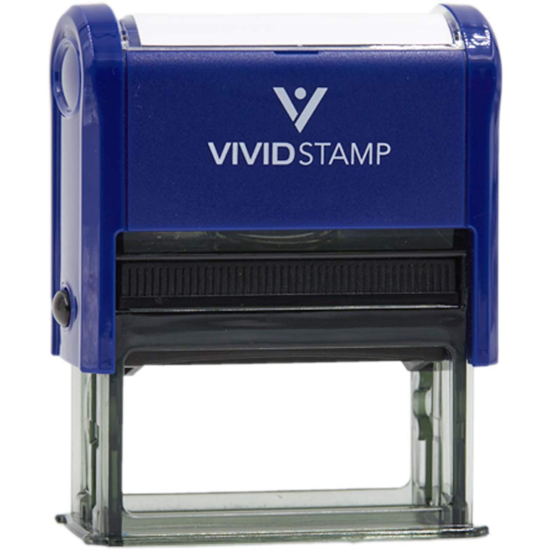 Revised Self-Inking Office Rubber Stamp (Blue) - M