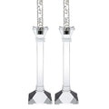 HomeRoots Hand Crafted Crystal Pair Classic Candle Holders