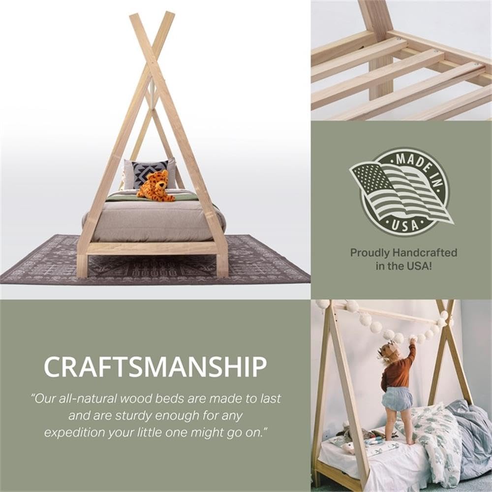 American Furniture Classics Model Twin Teepee Twin Size Teepee Bed with Raised Base