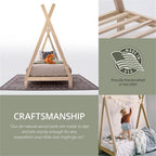 American Furniture Classics Model Twin Teepee Twin Size Teepee Bed with Raised Base