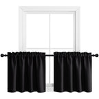 Nicetown Thermal Insulated Blackout Window Valances For Nursery - Energy Efficient Home Decor Rod Pocket Curtain Panels For Bedr