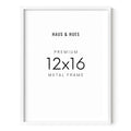 HAUS AND HUES 12x16 Picture Frame White - Frame For 12x16 Print White Frame, 12x16 Poster Frame White Picture Frame, White Art F