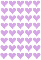 Royal Green 19Mm Heart Shape Pastel Purple Cute Valentine'S Sticker Crafting Seals Decorative Label 400 Pack