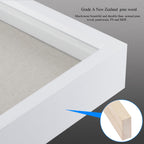 Shadow Box Frame 8X10 With Linen Back, Pine Wooden Frame With Hd Glass Shadowbox Display Case For Wall And Tabletop, Memory Box