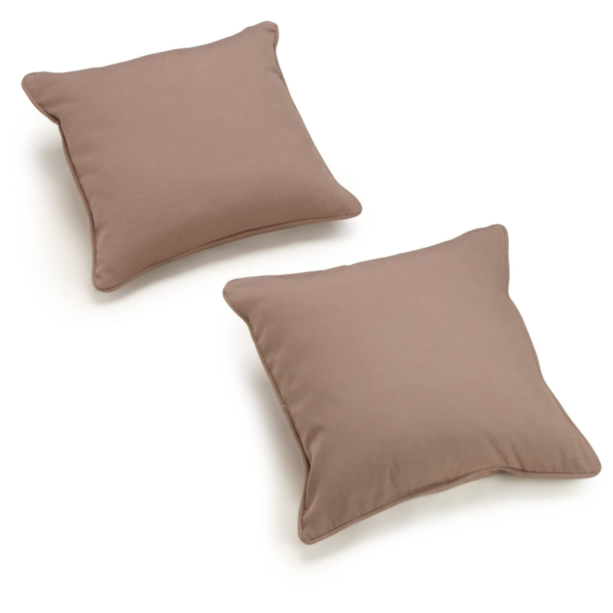 Blazing Needles 18-inch Twill Throw Pillows (Set of 2) Toffee