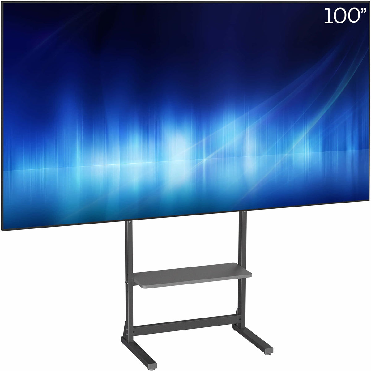 Vivo Heavy Duty 55 To 100 Inch Tv Floor Stand, Holds Up To 154 Lbs, Tall Tv Mount With Storage Shelf, Black, Stand-Tv100F