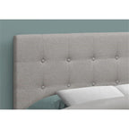 Monarch Specialties I 6003F Bed, Headboard Only, Full Size, Bedroom, Upholstered, Linen Look, Grey, Transitional