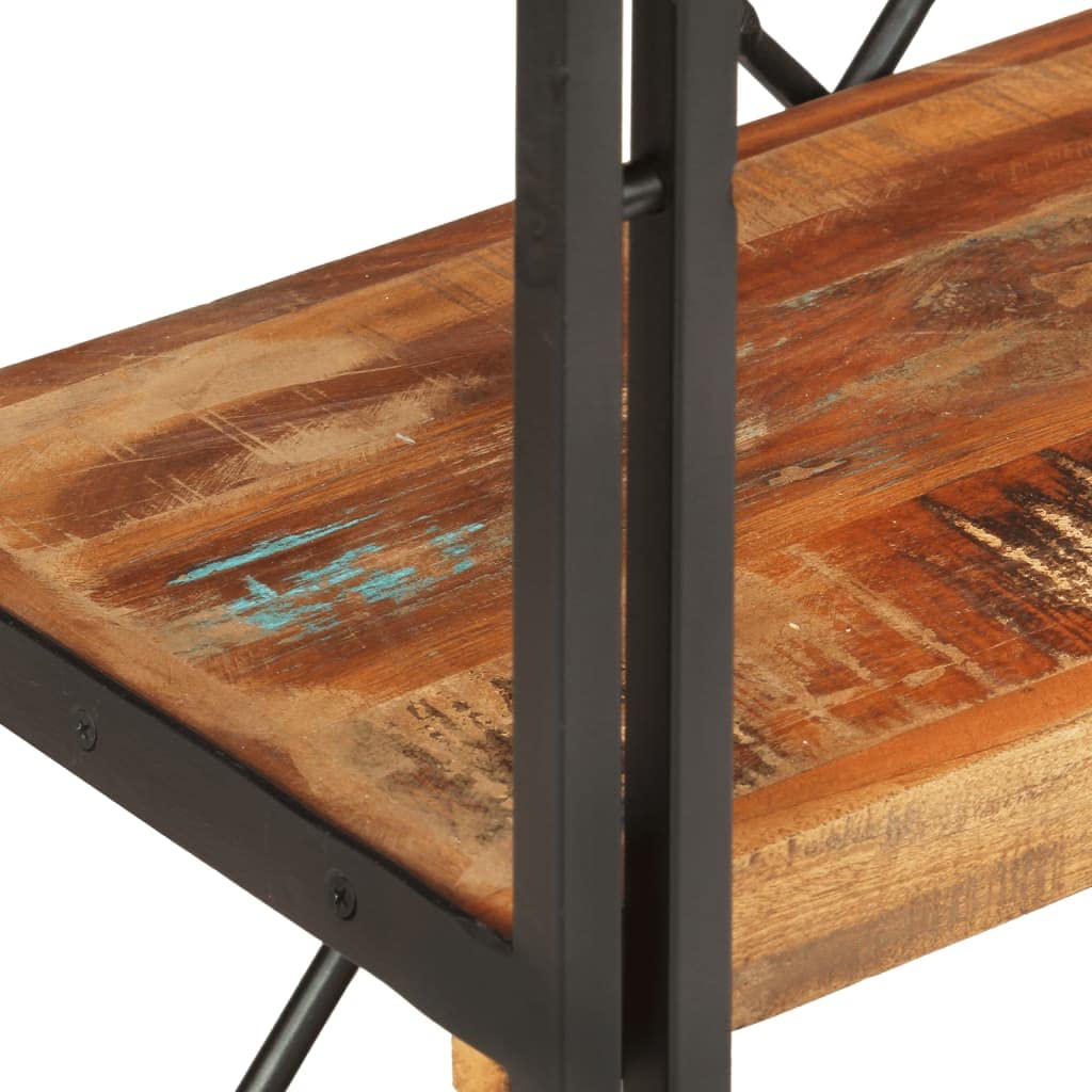 Furniking 3-Tier Bookcase 35.4&quot;x11.8&quot;x31.5&quot; Solid Reclaimed Wood