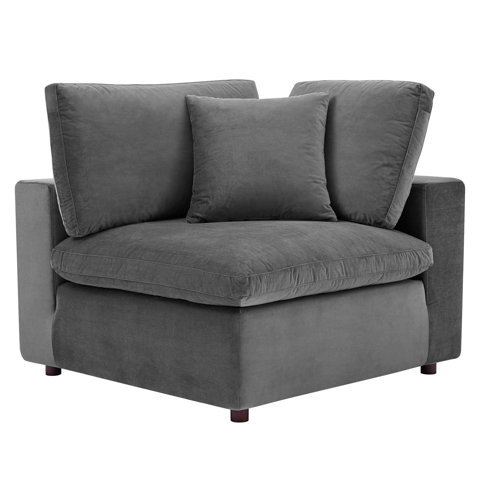 Modway Commix Down-Filled Overstuffed Performance Velvet 4-Seater Sofa