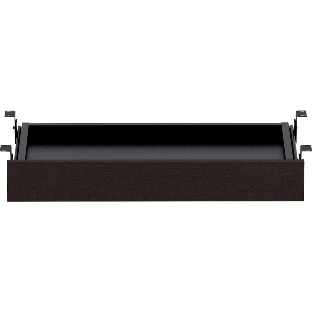 Lorell, LLR18224, Essentials Espresso Laminate Center Drawer, 1 Each