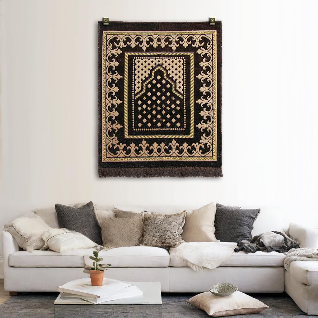 Tapestry Wall Hanging Clamps 2Pcs Textile Art Decoration Wall Hangers Metal Clips For Hanging Rugs Carpet Wall Display (Bronze)