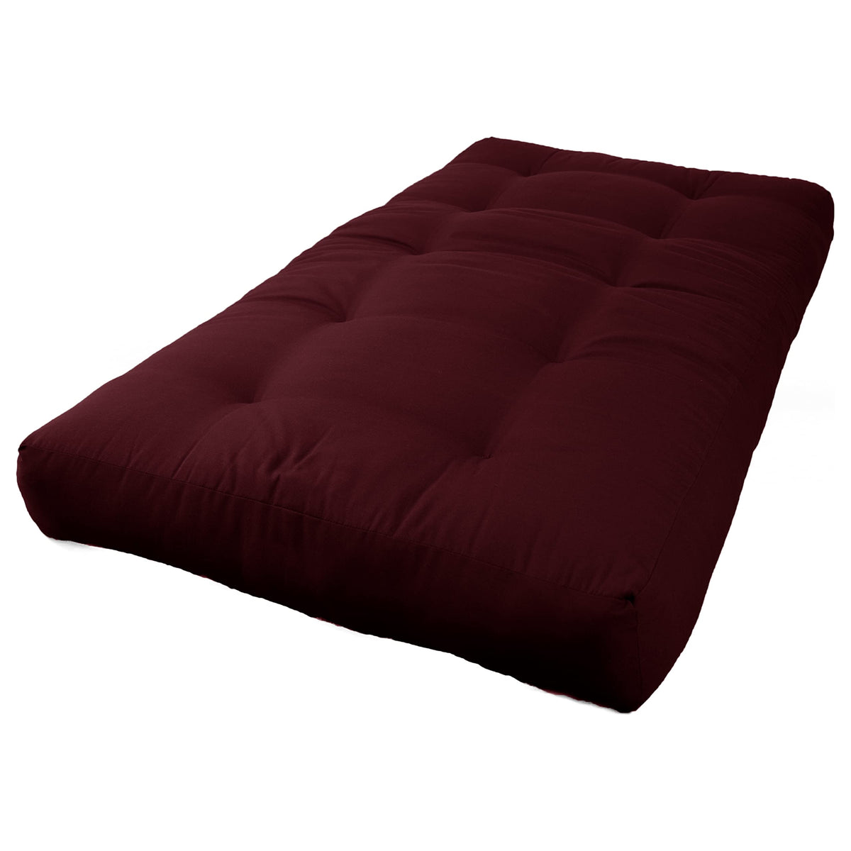 Blazing Needles Renewal 7&quot; Twill Futon Mattress, Twin, Burgundy