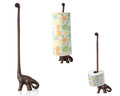 Paper Towel Holder or Free Standing Toilet Paper Holder- Cast Iron Dinosaur Paper Holder - Bathroom Toilet Paper Holder or Stand
