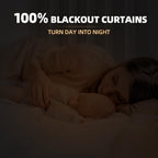 Joydeco Blackout Curtains For Bedroom 108 Inches Long,Back Tab/Rod Pocket 100% Blackout Living Room Drapes, Textured Thermal Ins