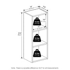 Furinno Pasir 3-Tier No Tool Assembly Open Shelf Bookcase, Amber Pine