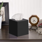 Dwllza Hom Tissue Box Cover Square - Facial Cube Tissue Box Holder Case Dispenser For Bathroom Vanity Countertop, Bedroom Dresse