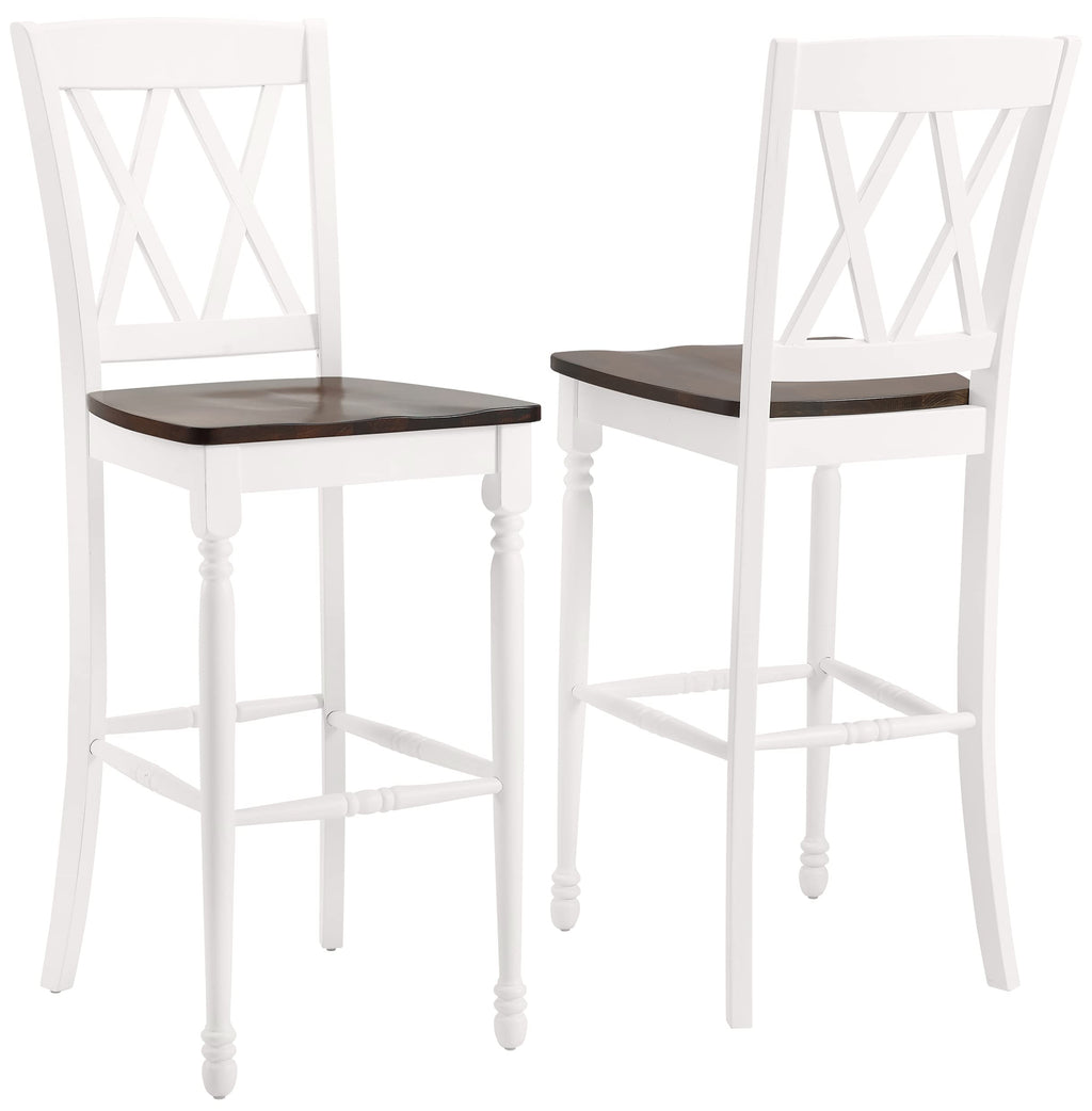 Crosley Furniture Shelby Wood X Back Bar Stools Set of 2
