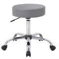 Boss Office Products Adjustable Upholstered Medical Stool In Grey