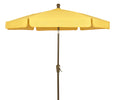 FiberBuilt Umbrellas Garden Umbrella, 7.5 Foot Yellow Canopy and Champagne Bronze Pole