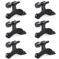 Homotek 6 Pack Hinge Pin Black Door Stopper,Adjustable Deluxe Heavy Duty Door Stopper 2-1/2'X1-3/4   ,With Black Rubber Bumper