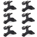 Homotek 6 Pack Hinge Pin Black Door Stopper,Adjustable Deluxe Heavy Duty Door Stopper 2-1/2'X1-3/4   ,With Black Rubber Bumper