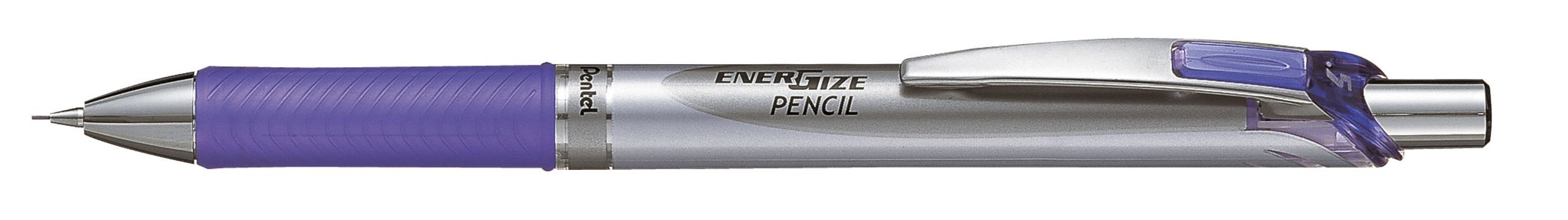 Pentel Mechanical Pencil, Energize, 0.5Mm, Silver & Violet (Pl75-V)