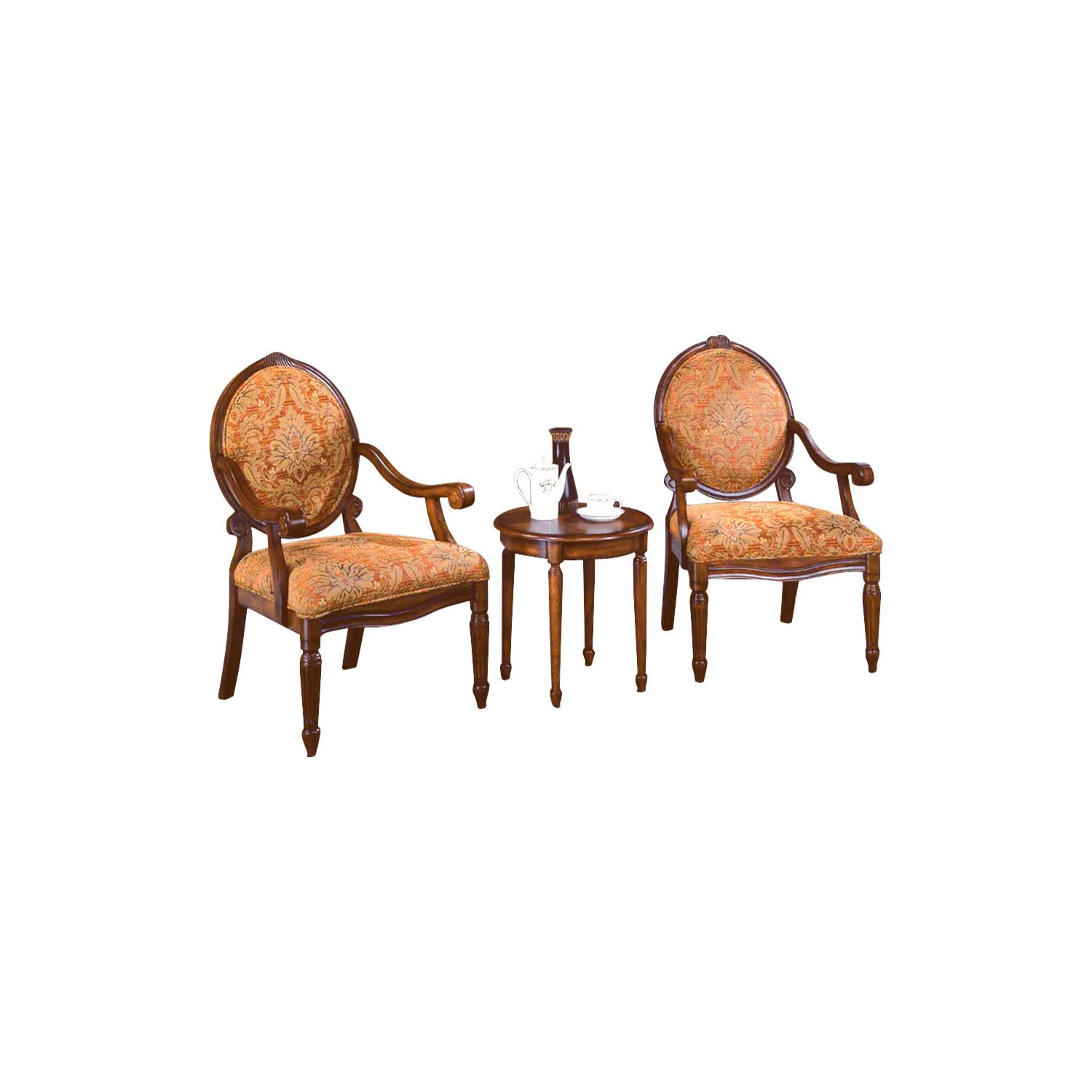 Best Master Furniture Miranda Traditional Living Room Accent Chair & Table Set,