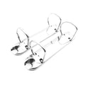 Shuokecrafts 2Pcs Top Binding 2 Ring Binder Mechanism,2 D-Rings, 30Mm Inner Height, 26Mm Base Width,133Mm=5.2 Inch Length,No Boo