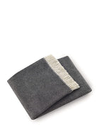 HomeRoots Cotton/Acrylic Soft Dark Gray Links Pattern Throw Blanket