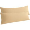 Ntbay 2 Pack Body Pillowcase, 20X54 Inches, Light Taupe, Soft, Wrinkle, Fade Resistant, Envelope Closure, Microfiber, 2 Pillowca
