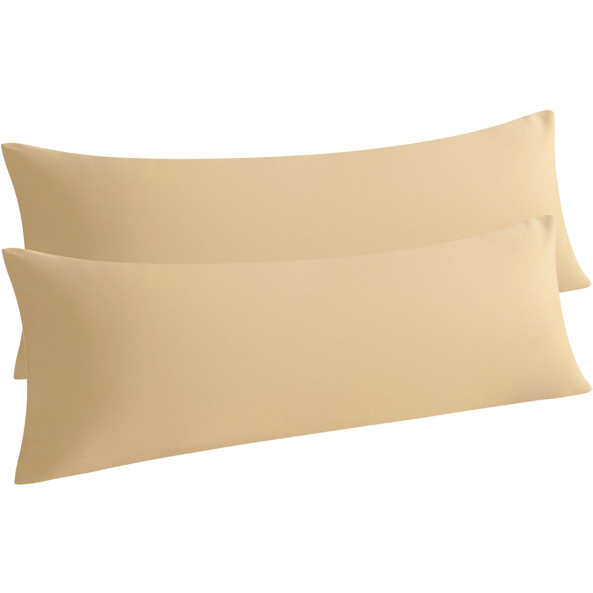 Ntbay 2 Pack Body Pillowcase, 20X54 Inches, Light Taupe, Soft, Wrinkle, Fade Resistant, Envelope Closure, Microfiber, 2 Pillowca