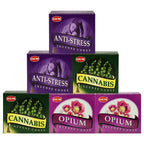 Opium Cannabis Anti Incense Cones & Holder Bundle Variety Pack From Hem Trumiri Insense Insence