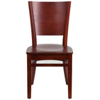 Flash Furniture Lacey Series Solid Back Mahogany Wood Restaurant Chair